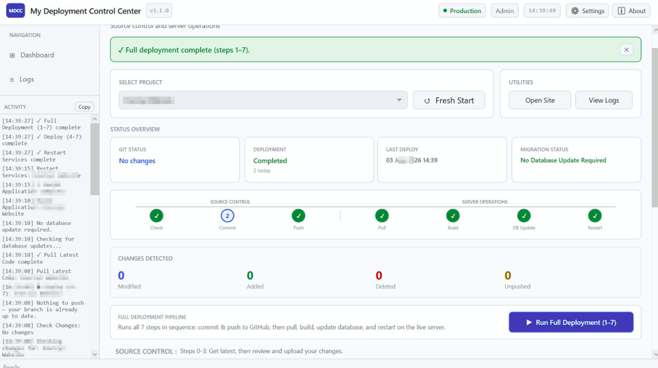  Guided pipeline screen